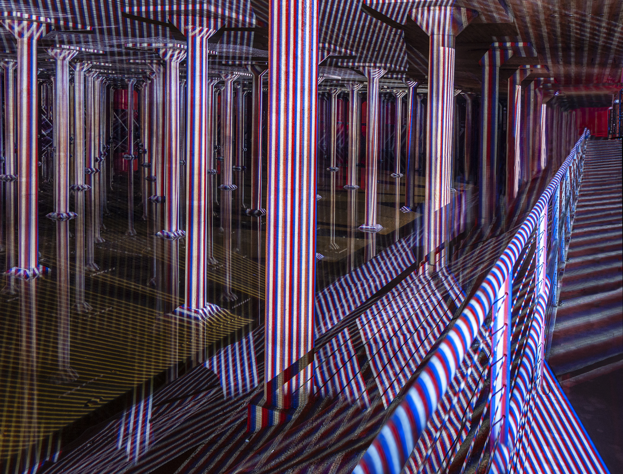 Carlos Cruz-Diez Art Installation at the BBP Cistern